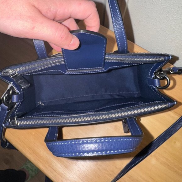 Coach Small Nina Tote with Signature Rivets - Navy - Picture 8 of 10